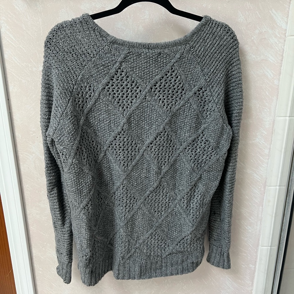 Grey Cable Knit Sweater